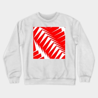 Red and white abstract Crewneck Sweatshirt